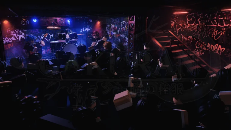 Gakuran Roblox school roleplay scene